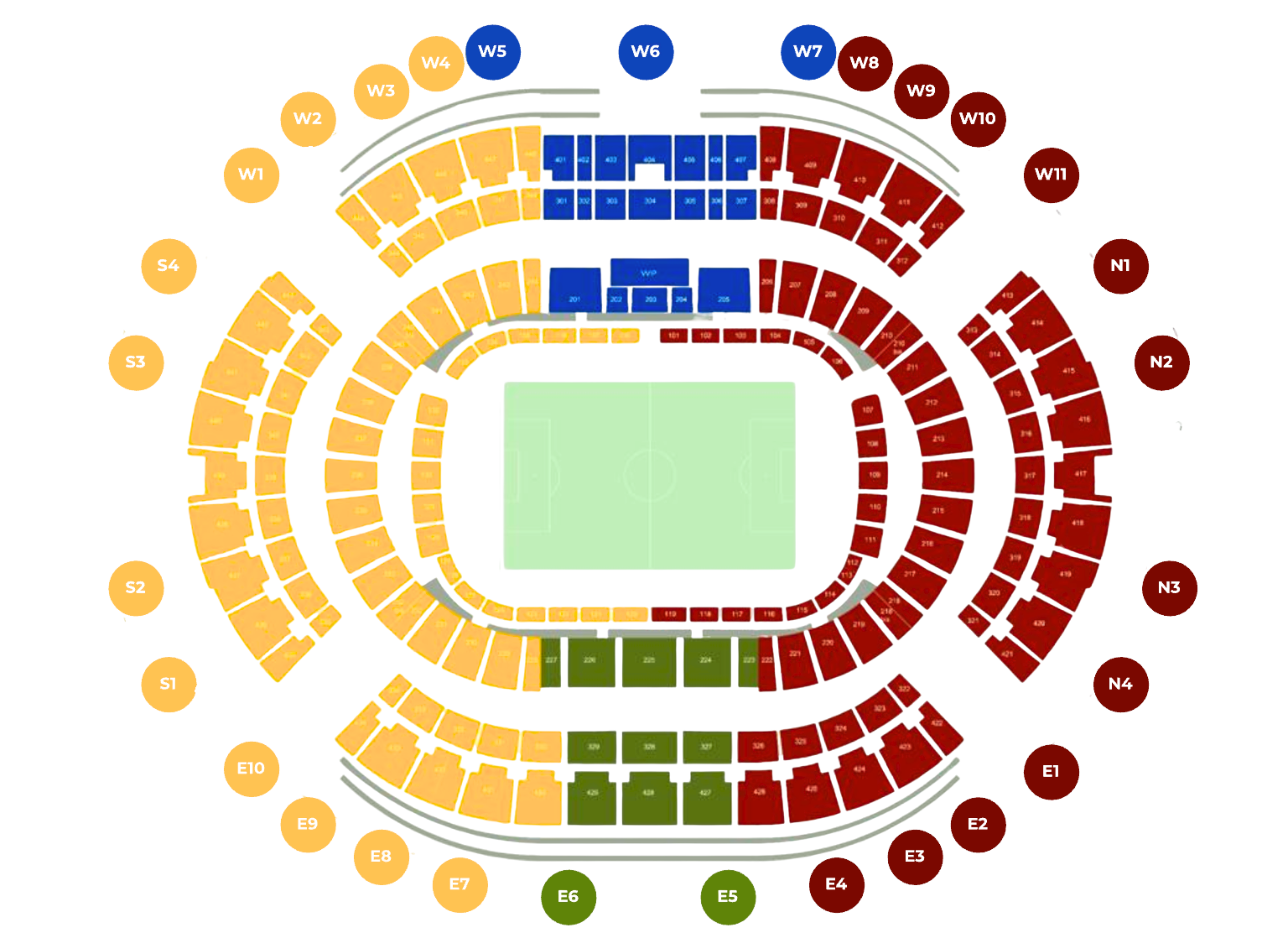Plan d'accès au stade