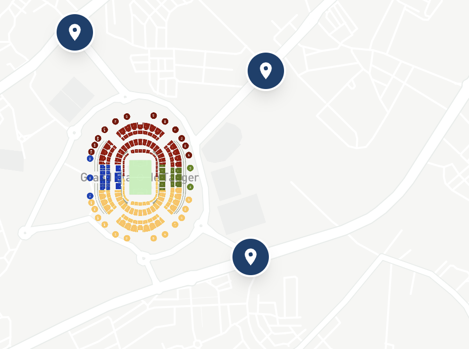 Points d'accès au stade